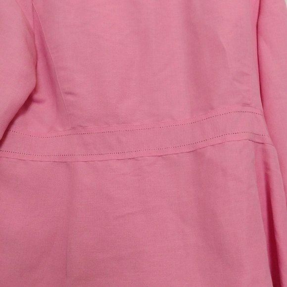 Emma James by Liz Claiborne Pink Linen Jacket 12 - Picture 6 of 10